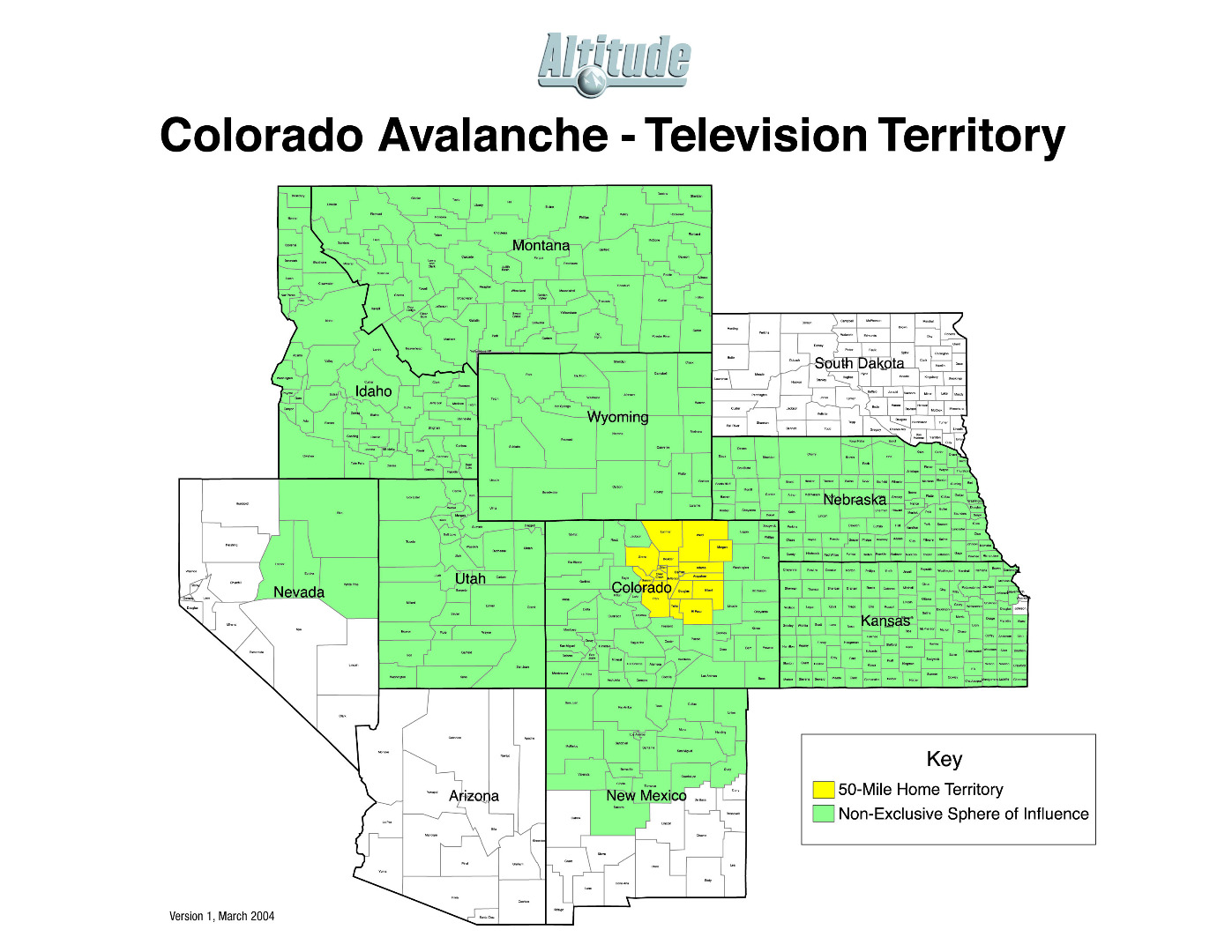 Colorado Avalanche TV Territory